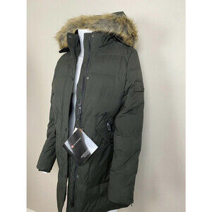 Misty Mountain Faux Fur Minaret Insulated Parka Jacket In Green Size M NWT